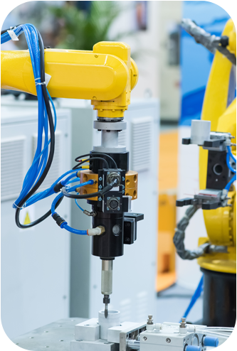 Machinery in facility working on products